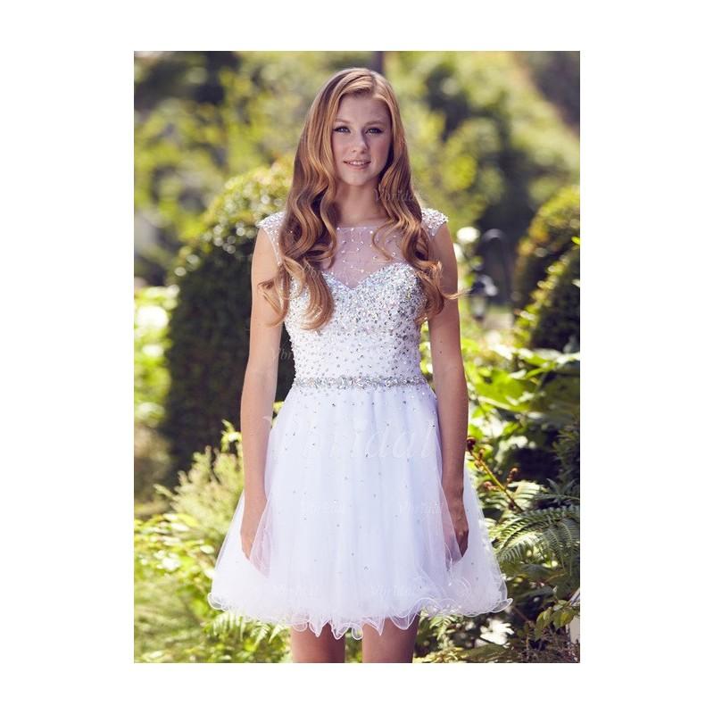 Wedding - A-Line/Princess Sweetheart Scoop Neck Short/Mini Tulle Prom Dress With Beading - Beautiful Special Occasion Dress Store