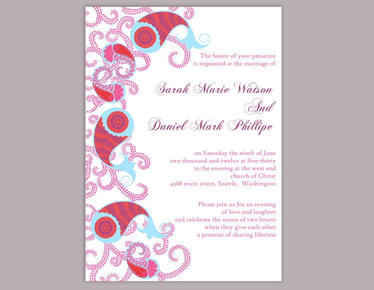 Bollywood Wedding Invitation Template Download Printable Wedding