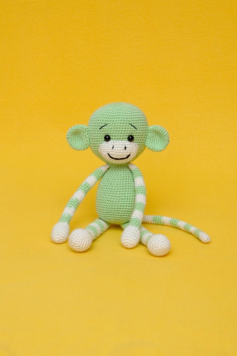 Wedding - Crochet Monkey Toy Gift Amigurumi Crochet Animal Crochet Toy Kids Christmas Gift  birthday Wool