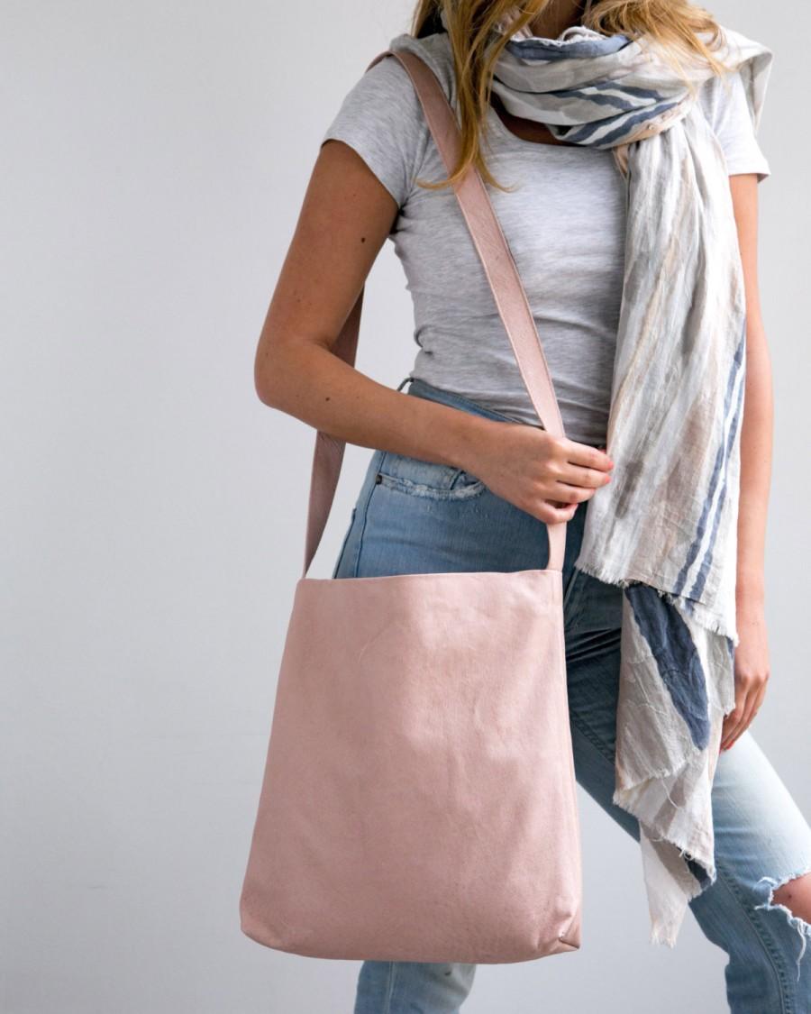 Mariage - Leather Tote, Shoulder Bag, Blush Pink Leather Bag, Soft Leather Bag, Magnet Closer, Lightweight Leather, Carry Bag, Tote Bag, Holiday Gifts