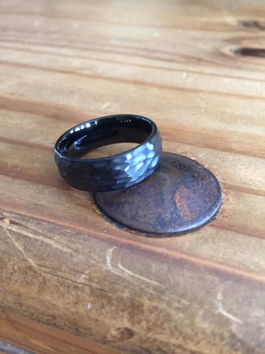 Свадьба - Handmade Tungsten Carbide Ring  8mm width