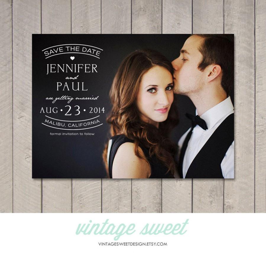 Wedding - Save the Date Card / Magnet (Printable) by Vintage Sweet