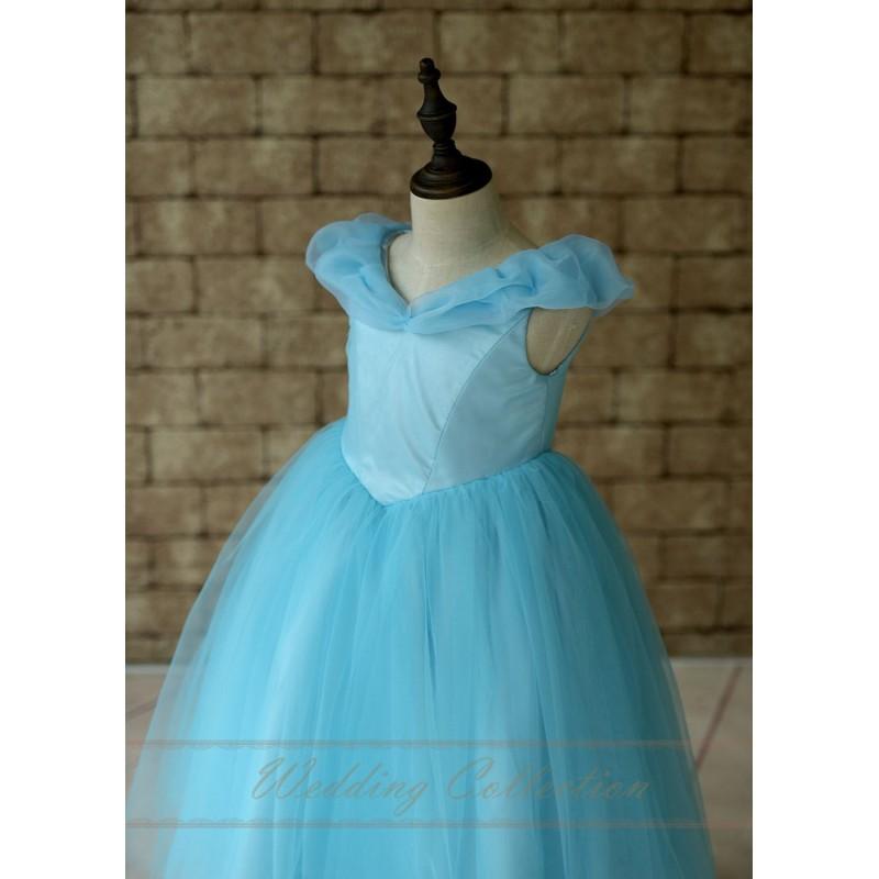 Свадьба - Cinderella Disney Princess Dress, Blue Birthday Party Dress, Toddler Girls Cinderella Dress - Hand-made Beautiful Dresses