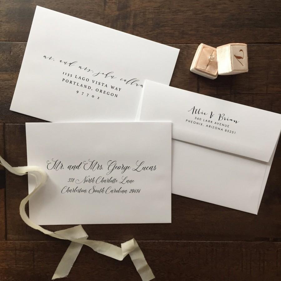 Hochzeit - Envelope Addressing, Digital Calligraphy Guest Addressing, Custom Digital Calligraphy on Envelopes