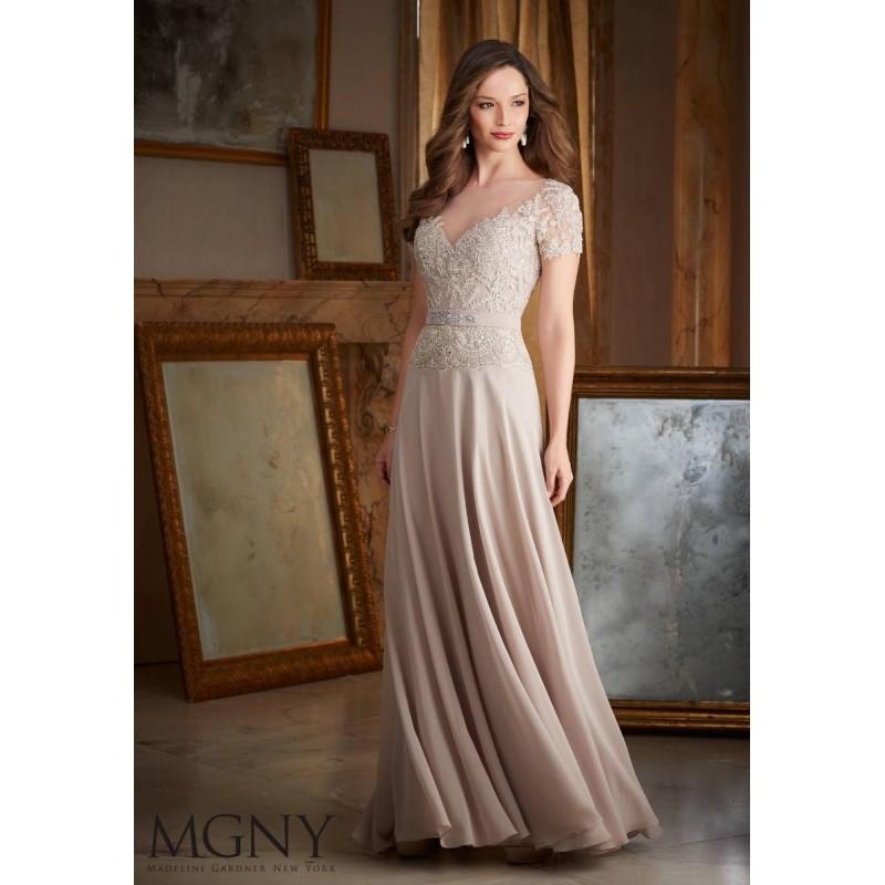 Hochzeit - Latte MGNY Madeline Gardner New York 71406 MGNY by Mori Lee - Top Design Dress Online Shop