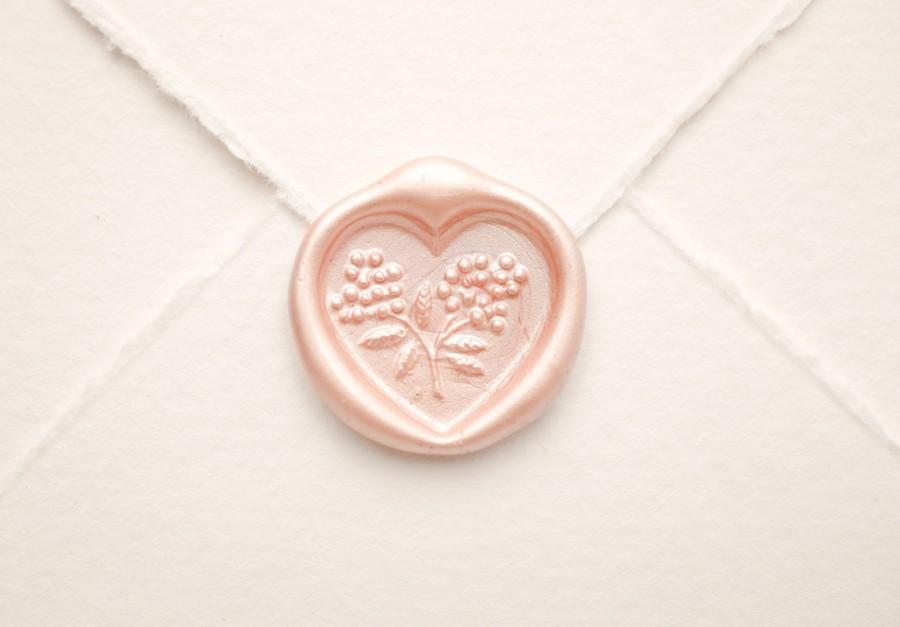 Wedding - Heart Wax Seal, wedding seal, Vintage Shabby Elegance Wedding Invitation Seals, Romantic Envelope Sticker, Heart Decal for Love Scrapbook