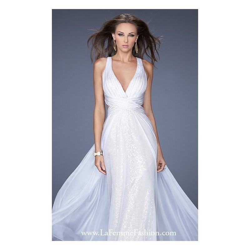 Свадьба - 2014 Cheap V-neckline Gown by La Femme 19255 Dress - Cheap Discount Evening Gowns