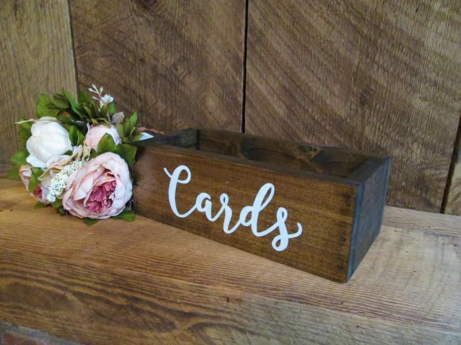 Hochzeit - Small card box, card box, wood card box, rustic card box, rustic wedding decor, card holder, gift table box, cards, wedding card holder
