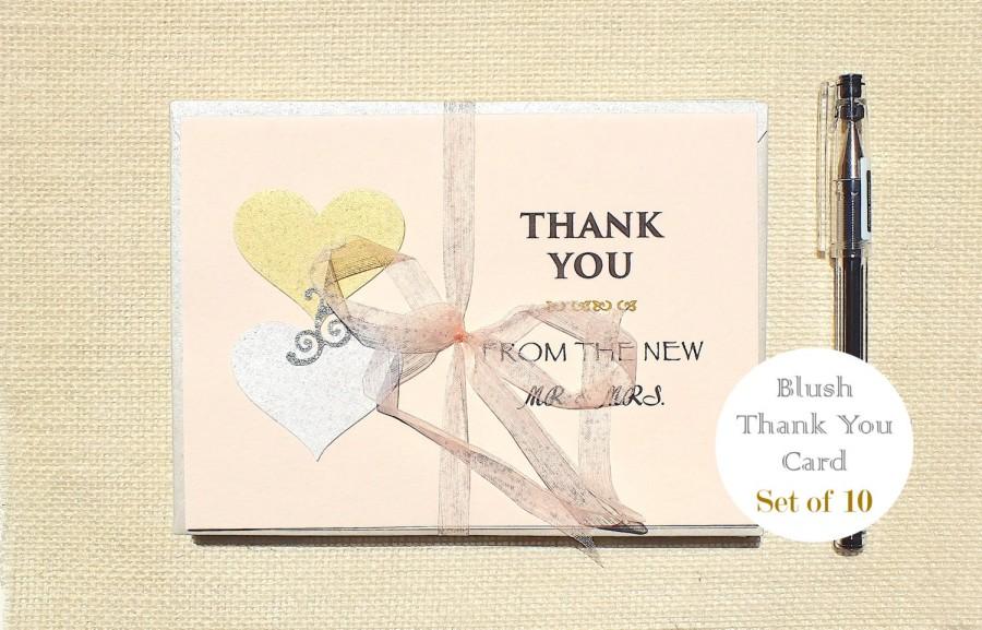 Свадьба - Mr and Mrs Wedding Thank You Cards 