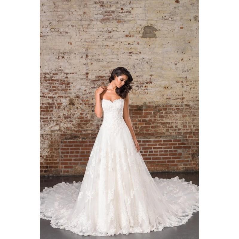 زفاف - Style 9860 by Justin Alexander Signature - SatinTulle Sleeveless Floor length Ballgown Royal/Monarch Sweetheart Dress - 2017 Unique Wedding Shop