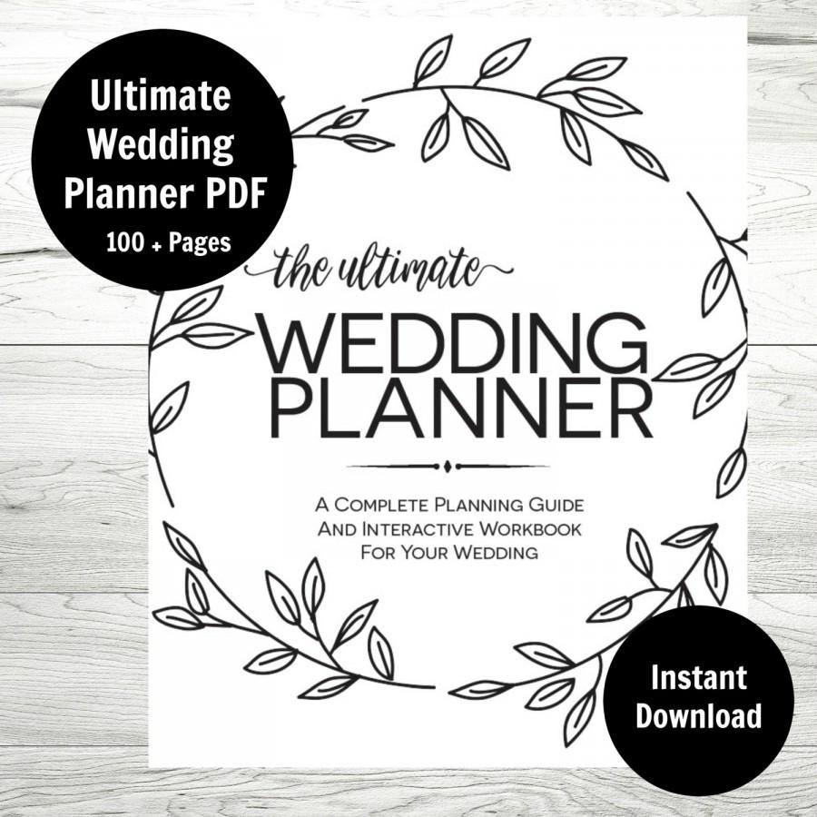 Wedding - Wedding Planner, Printable Wedding Binder, Wedding Checklist, DIY Wedding Planner, Instant Download, Wedding Budget, Wedding Printable PDF