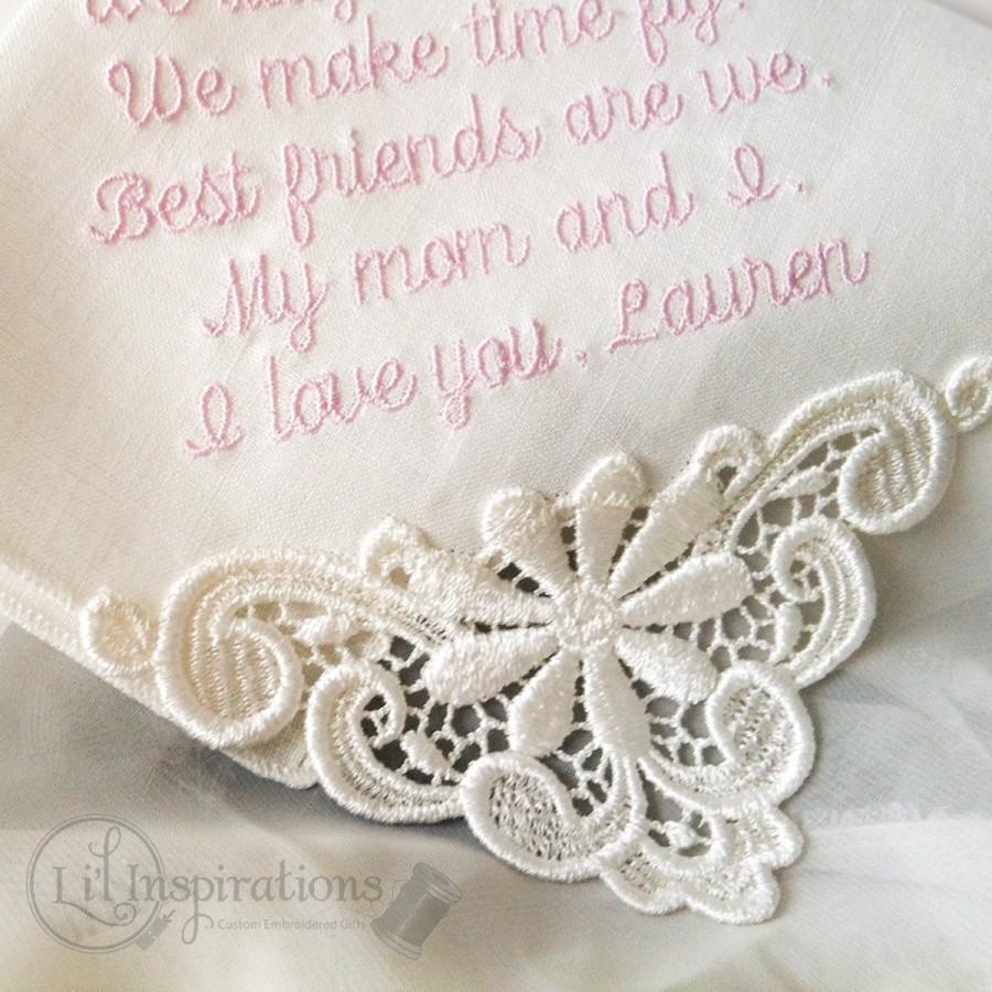 Mariage - Mother of the Bride Handkerchief IVORY Cotton