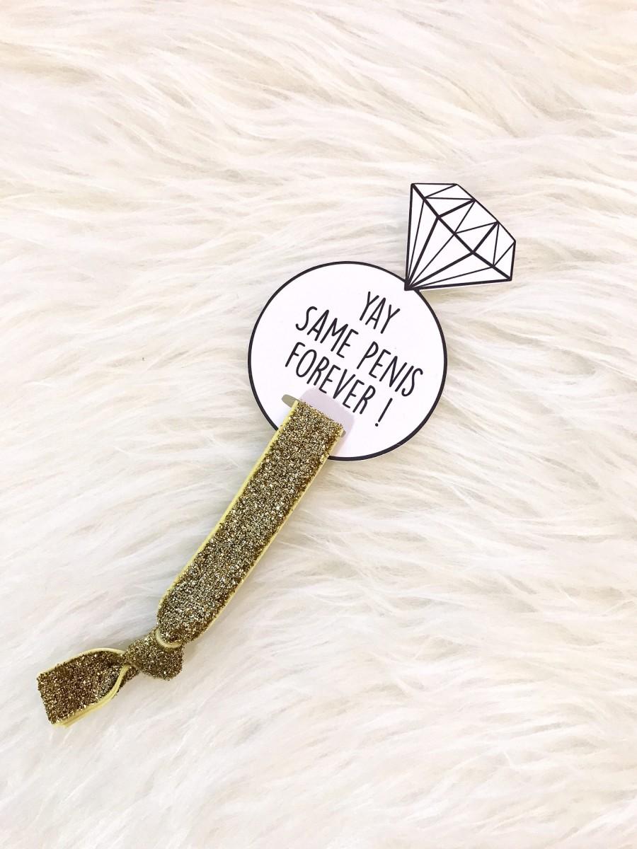 Mariage - Bachelorette Party Favors Hair Tie - YAY Same Penis Forever Favors - Bachelorette Same Penis Forever Decorations - Bridesmaid Gift Hair Tie
