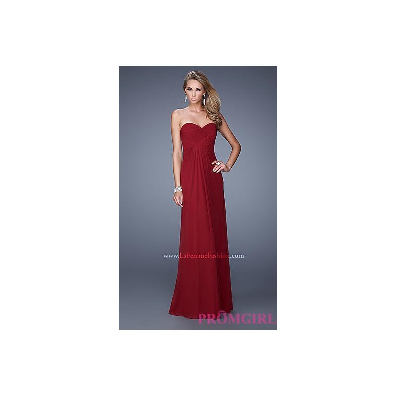 زفاف - LF-21103 - La Femme Strapless Floor Length Dress - Bonny Evening Dresses Online 