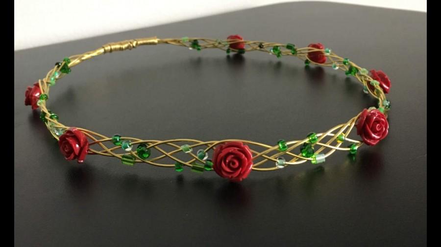 Wedding - Beauty and the Beast Enchanted Rose Crown