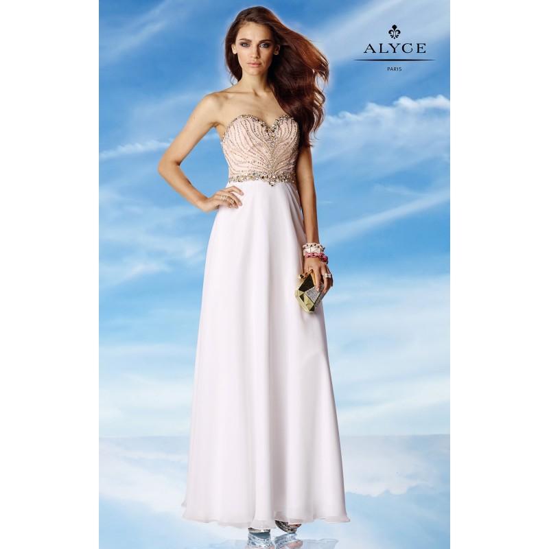 Wedding - Black/Nude Alyce Paris 6454 - Chiffon Open Back Dress - Customize Your Prom Dress