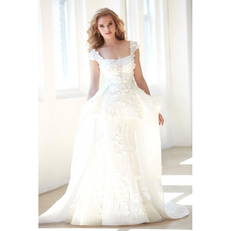 Wedding - Madison James Style MJ322 by Madison James - Ivory Crepe  Lace  Organza Floor Straight A-Line  Empire Wedding Dresses - Bridesmaid Dress Online Shop