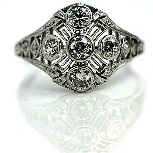زفاف - Oscar Heyman Antique Diamond Ring .80ctw Original Vintage Engagement Ring Mine Cut Dimoand Oscar Heyman Ring Circa 1930's