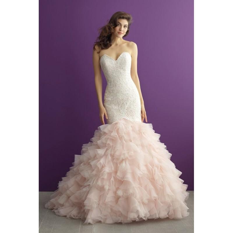زفاف - Style 2950 by Allure Romance - Fit-n-flare Sleeveless Floor length Chapel Length LaceTulle Sweetheart Dress - 2017 Unique Wedding Shop