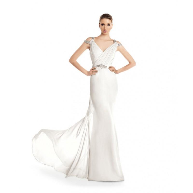زفاف - Sexy Trumpet/Mermaid Spaghetti Straps Beading Floor-length Chiffon Wedding Dresses - Dressesular.com