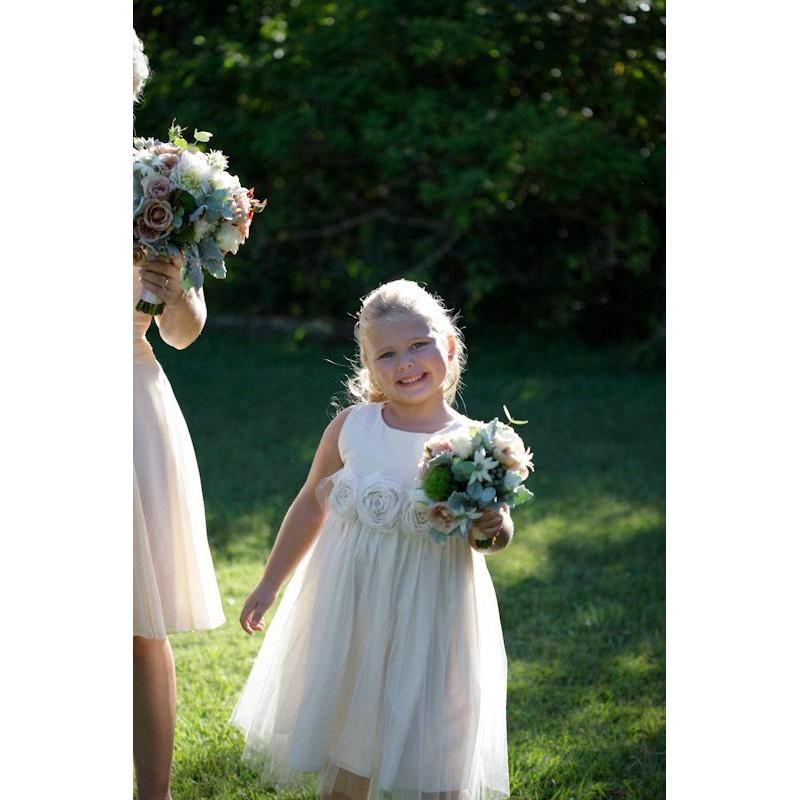 Hochzeit - Ivory Flower girl dress ... Misty Cedar... Natural Cotton 6-7-8 - Hand-made Beautiful Dresses