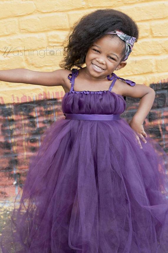 Свадьба - Purple flower girl dress, Junior Bridesmaid Dress, purple Flower Girl Dress, Plum Flower girl tutu dress, plum Bridesmaid Dress Tutu Dress