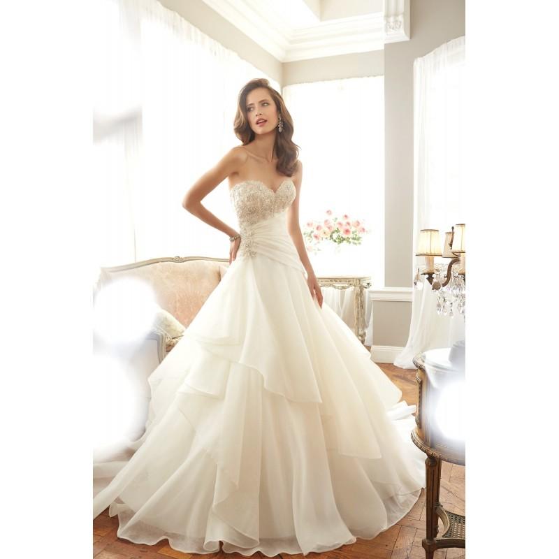 زفاف - Style Y11711 by Sophia Tolli - Ivory  White Organza Detachable Straps Floor Sweetheart  Jewel  Strapless Wedding Dresses - Bridesmaid Dress Online Shop
