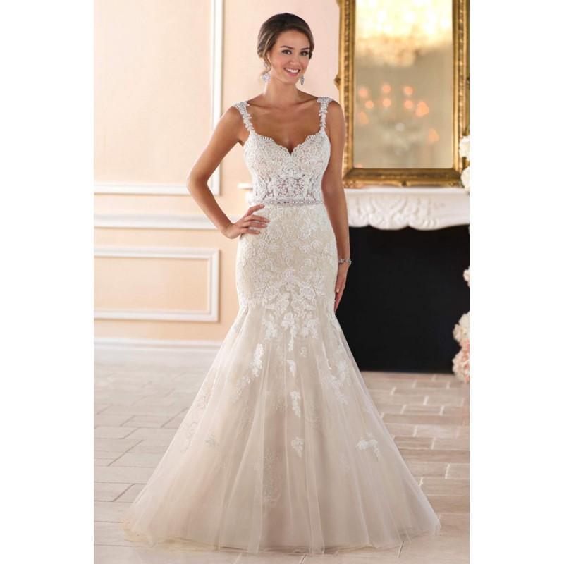 Wedding - Style 6378 by Stella York - Ivory  White  Champagne Lace  Organza  Tulle Backless  Low Back Floor Wedding Dresses - Bridesmaid Dress Online Shop