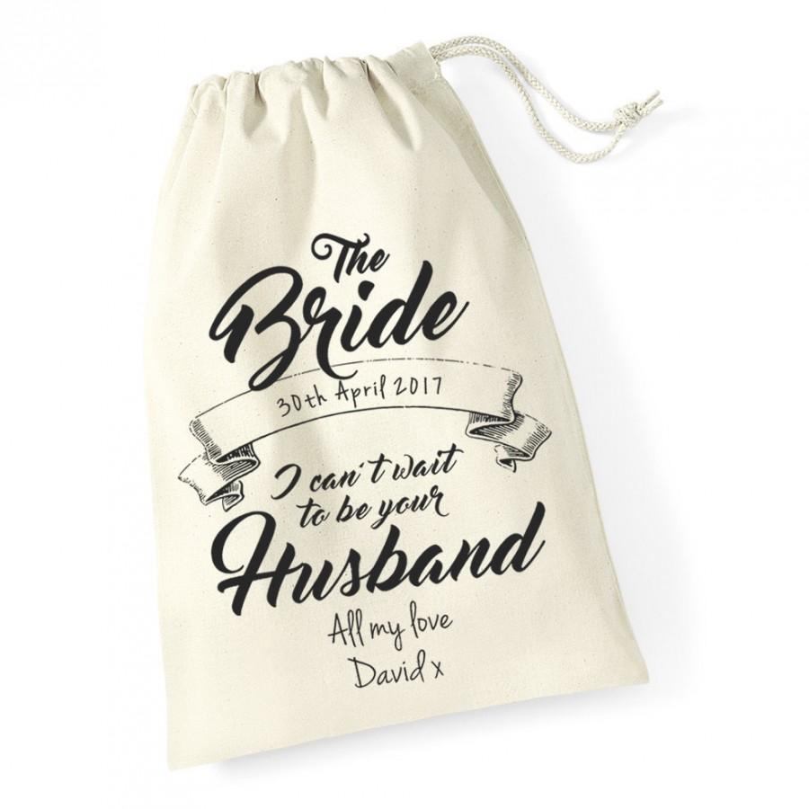 زفاف - Personalised Gift Bag for The Bride on Wedding Day, Morning Wife to be gift