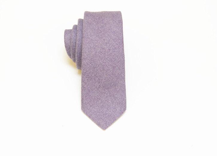 Mariage - Deep Lavender Wool Tie.Mens Wool Necktie.Lavender Wedding Tie.Mens Grooming