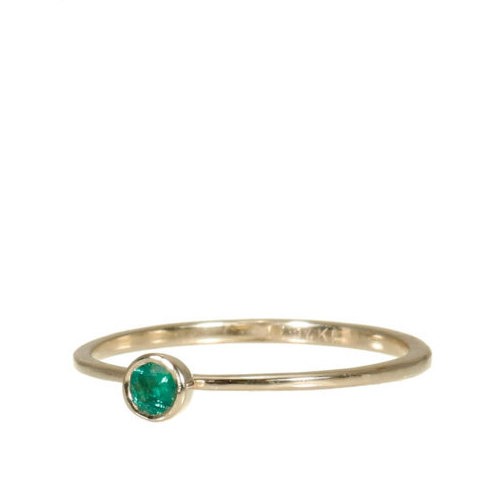 Wedding - Tiny Engagement Ring Dainty Engagement Ring Green Emerald Ring Thin Engagement Ring Pointy Engagement Ring Emerald Engagement Ring Gold
