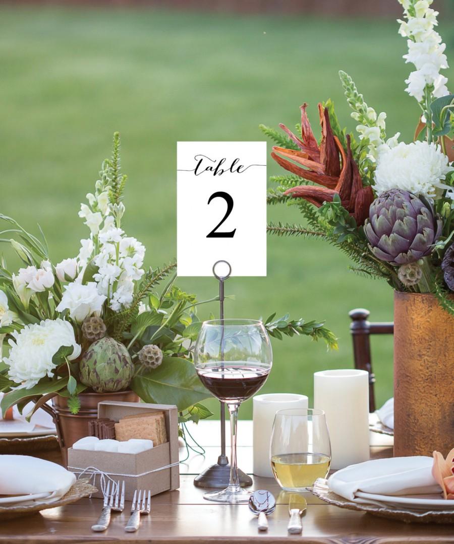 Wedding - Table Numbers - Wedding Table Numbers - 4x6 Wedding Table Signs 1-40 - Reserved Sign - Head Table - Instant Download - Minimal Elegance