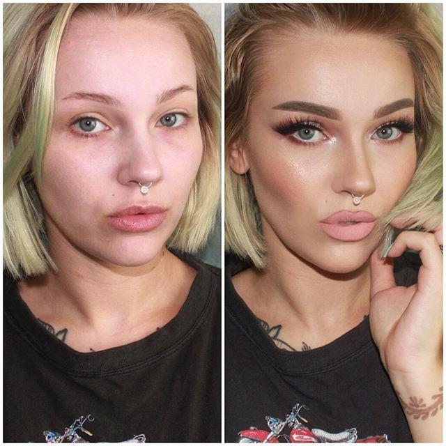 Wedding - Jordi On Instagram: “today's #beforeandafter Just For Funs. & Yes I Like My Face Glam & My T-shirts Ratty.  #anastasiabeverlyhills Dipbrow In Taupe &…”
