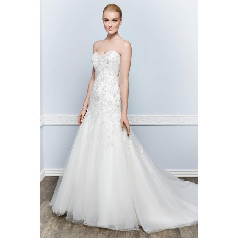 Wedding - Style 1654 by Kenneth Winston - Strapless Sleeveless Semi-Cathedral Floor length A-line Organza Dress - 2017 Unique Wedding Shop