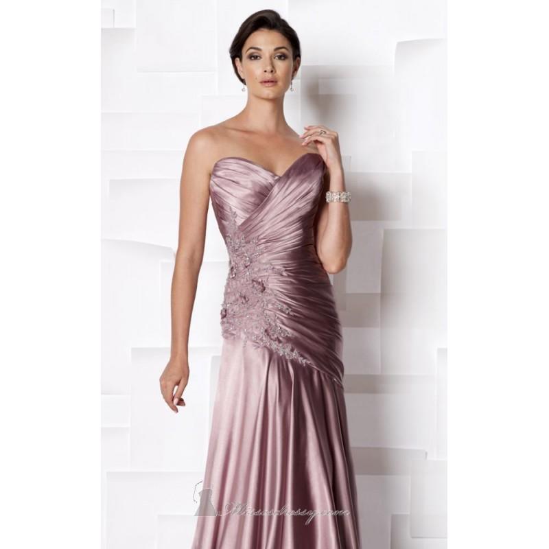 زفاف - Crepe Back Satin Strapless Gown by Cameron Blake 113609 - Bonny Evening Dresses Online 