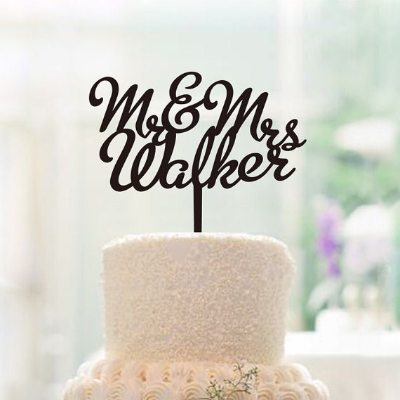 زفاف - Rustic Wedding Cake Topper,Mr and Mrs Cake Topper,Monogram Mr Mrs Cake Topper,Mr & Mrs Last Name Cake Topper,Personalized Cake Topper Decor