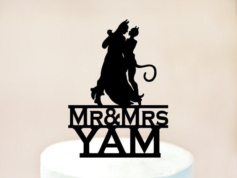 زفاف - Batman Cake Topper,Batman Wedding Cake Topper,Batman and Catwoman Cake Topper,Batman and Catwoman Silhouette,Custom Cake Topper (1072)