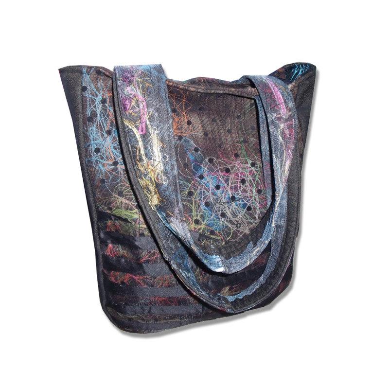 زفاف - Brown Denim with this uniquely and creative crafted tote bag!