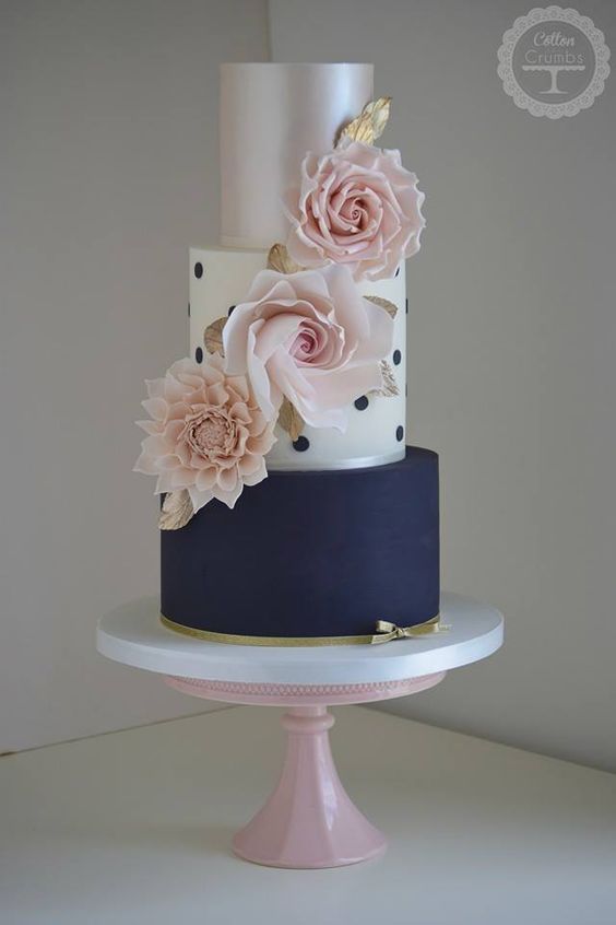 Wedding - 30 Blush, Navy And Gold Wedding Color Palette Ideas