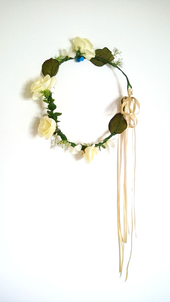 Mariage - Flower crown, rustic head wreath, wedding headband, bridal hair, wedding crown, rose
