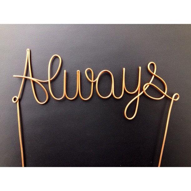 Mariage - Wire "Always" Cake Topper