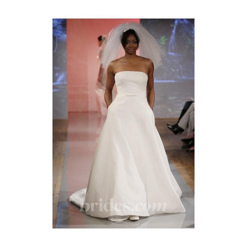 زفاف - The Steven Birnbaum Collection - Spring 2013 - Alice Strapless Silk Faille Ball Gown Wedding Dress with Satin Bow Belt - Stunning Cheap Wedding Dresses