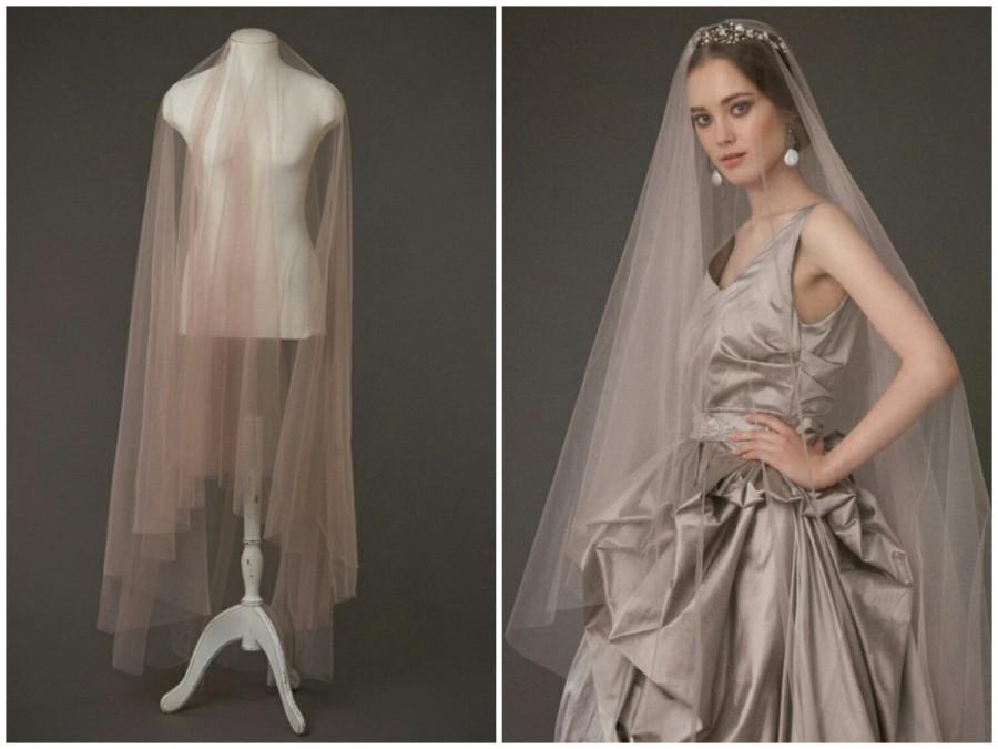 Hochzeit - Soft Bridal veil of lightweight color tulle