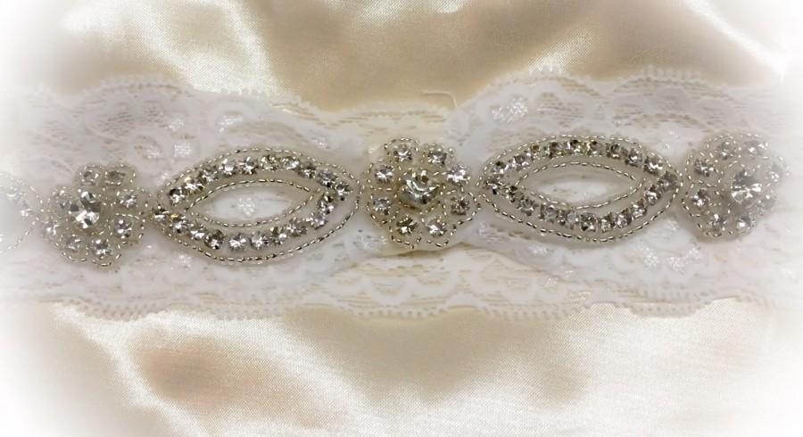 Wedding - Lace Rhinestone Garter