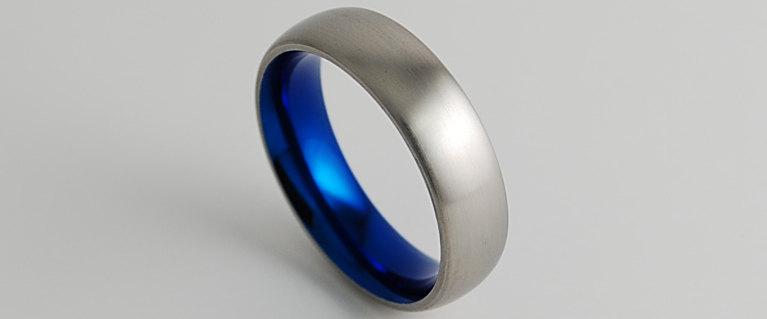 Wedding - Wedding Band , Mens Titanium Ring , Olympia Band with Comfort Fit