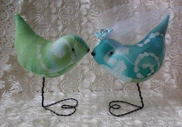 Свадьба - Cake Topper Tie Dyed Love Birds  Weddings Showers Nursery Decor Newburystreetchic  We Ship Internationally