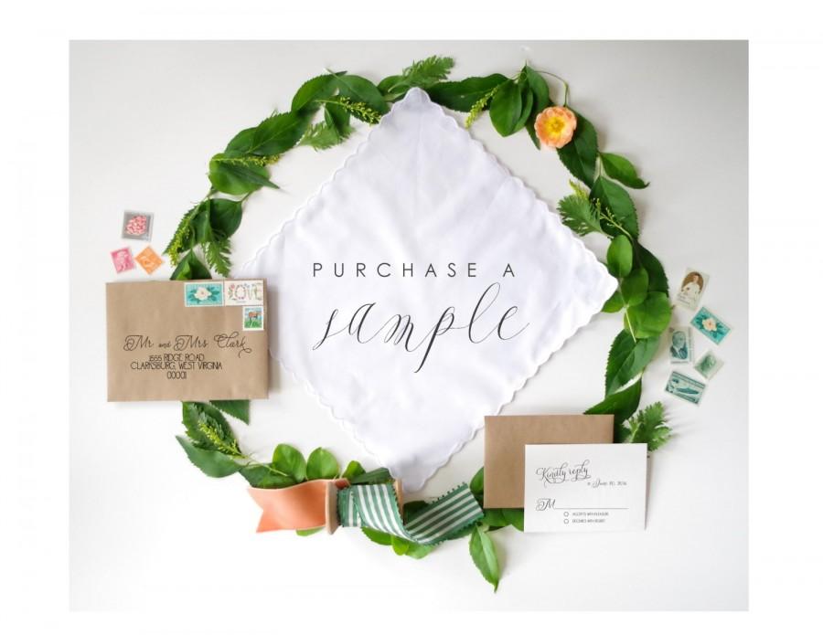 Hochzeit - Handkerchief Invitation Sample