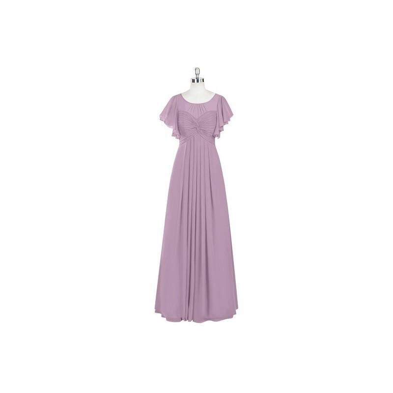 Mariage - Wisteria Azazie Lily - Back Zip Illusion Chiffon Floor Length Dress - Cheap Gorgeous Bridesmaids Store