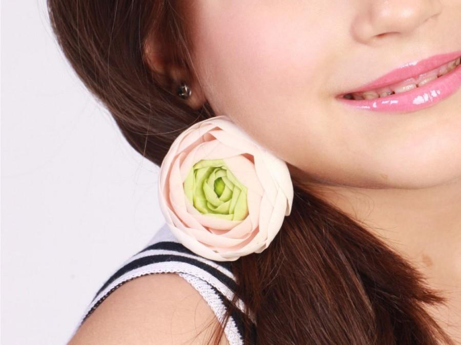 Mariage - Flower Hair Tie, Baby Girl Clothes, Hair Elastic, Baby Headband, Flower Girl Headband, Floral Tie, Ranunculus