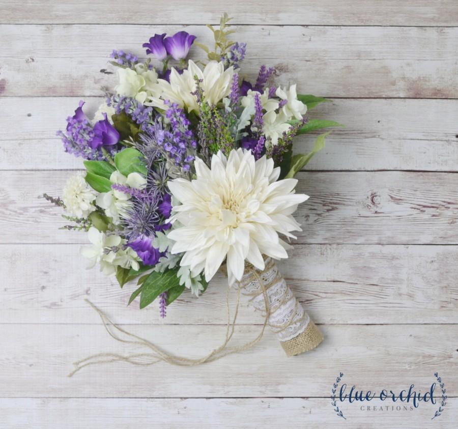 Свадьба - Rustic Wedding Bouquet, Wildflower Bouquet, Lavender Bouquet, Bridal bouquet, Rustic Bouquet, Woodland Bouquet, Wedding Bouquet, Lavender